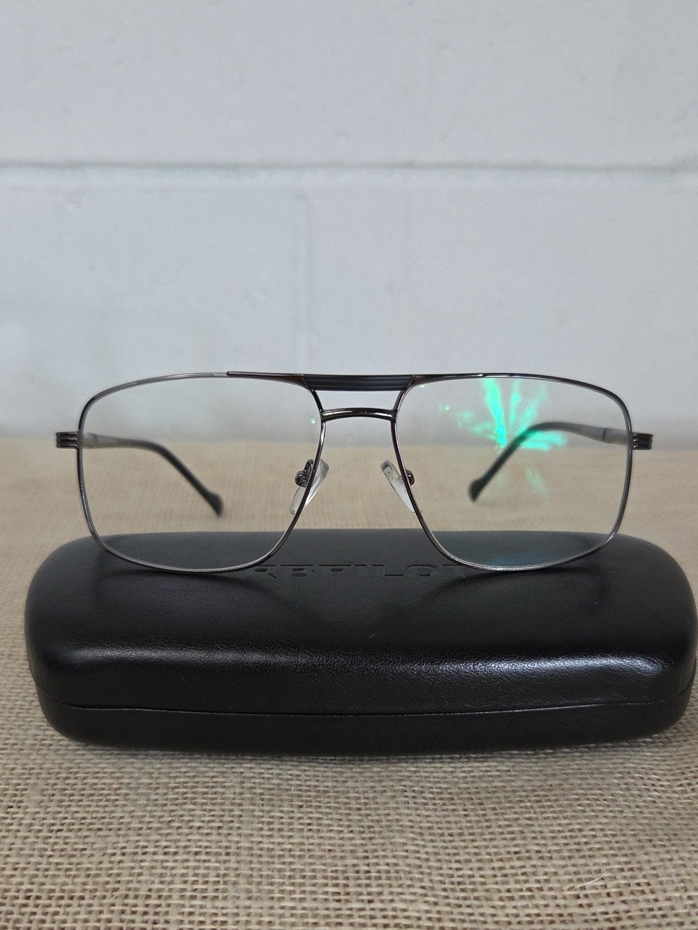 RayBan RB PILOT Men's Aviator Metal Frame Reading Glasses - Silver